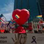 Inflatable heart<br/>Gay pride parade