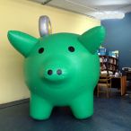 inflatable piggy bank