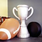 Affiche 3D gonflables<br/>Football, trophée, rondelle de hockey